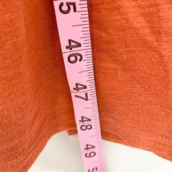 NEW Universal Thread rust ruffle detail sleeveless stretch fitted midi dress - Picture 8 of 9